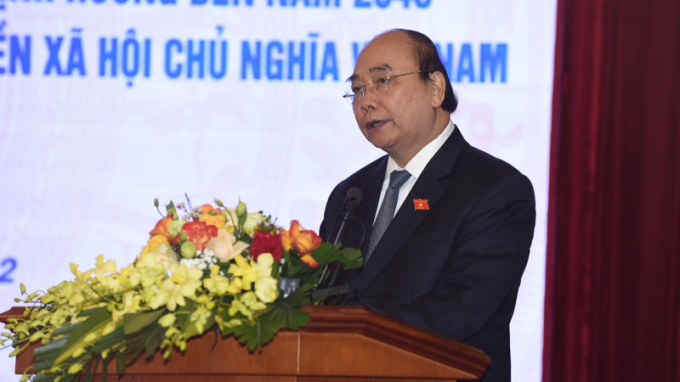 Chủ tịch nước Nguyễn Xuân Phúc phát biểu chỉ đạo Hội thảo.