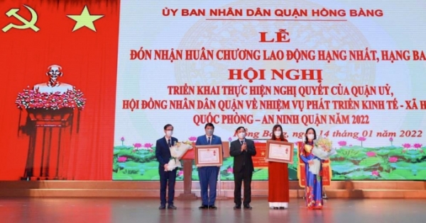 Quận Hồng Bàng (Hải Phòng): Lễ đón nhận Huân chương Lao động hạng Nhất, hạng Ba