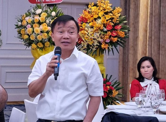 Ông Nguyễn Đức Thuấn, Chủ tịch Hiệp hội Da giày – Túi xách Việt Nam chia sẻ tại buổi tổng kết.
