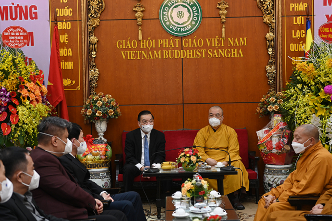 Chủ tịch UBND TP Hà Nội đánh giá cao thời gian vừa qua, GHPGVN đã  luôn đồng hành cùng với nhân dân trong công cuộc xây dựng và phát triển Thủ đô giàu mạnh.