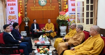 Lãnh đạo Ban Tôn giáo chính Phủ đến thăm, chúc Giáo Hội Phật giáo Việt Nam