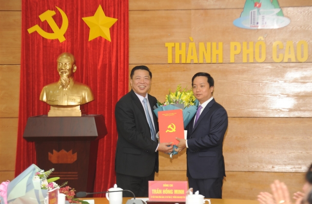 Ông Lê Hải Hoà được điều động bổ nhiệm giữ chức Bí thư Thành uỷ Cao Bằng