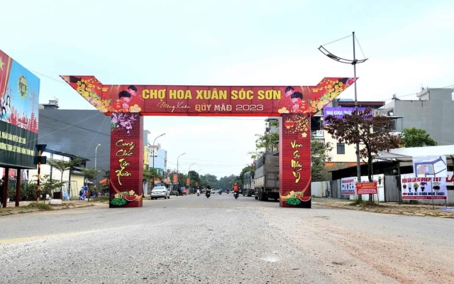 Huyện Sóc Sơn tổ chức 5 điểm chợ hoa phục vụ Xuân Quý Mão 2023