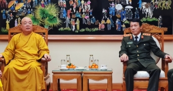 Giáo hội Phật giáo Việt Nam thăm và chúc Tết Bộ Công an nhân dịp Xuân Quý Mão