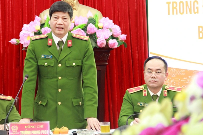 Đại tá Chu An Thanh, Trưởng phòng Cảnh sát điều tra tội phạm về kinh tế, tham nhũng Công an TP Hà Nội. (Ảnh: H.N.).