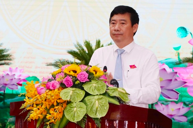 Ông Phạm Thiện Nghĩa - Chủ tịch UBND tỉnh Đồng Tháp, nhiệm kỳ 2021 -2026 (Ảnh: Nguyệt Ánh).