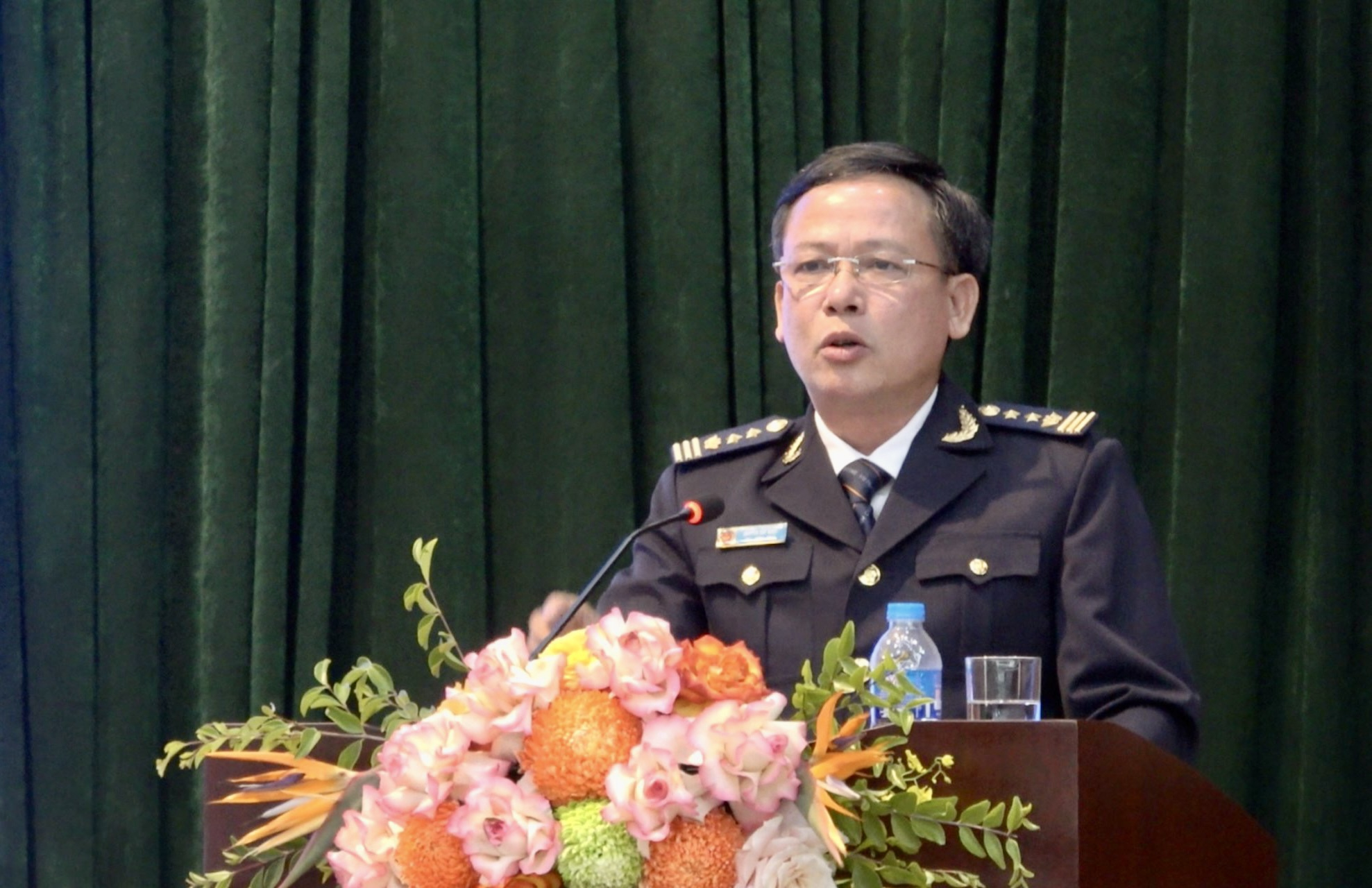 Cục trưởng Cục Hải quan Hải Phòng Nguyễn Duy Ngọc phát biểu chỉ đạo tại hội nghị. (ảnh Hải Anh)