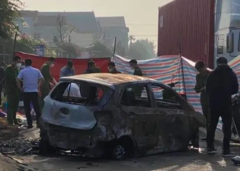 Thái Bình: Điều tra vụ người đàn ông nghi chết cháy trong xe ô tô