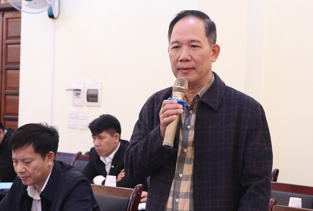 Nhà báo Nguyễn Quang Hải - TBT Tạp chí Dân tộc phát biểu ý kiến.