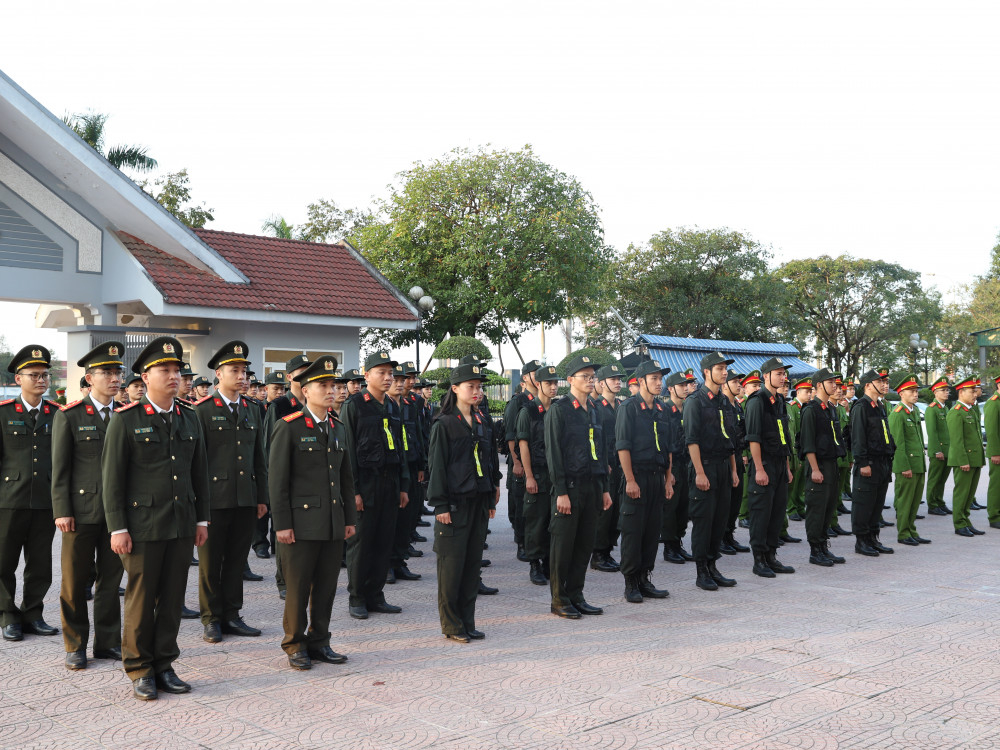 Lực lượng tinh nhuệ của Tổ đặc nhiệm 138 Công an tỉnh Hà Tĩnh.