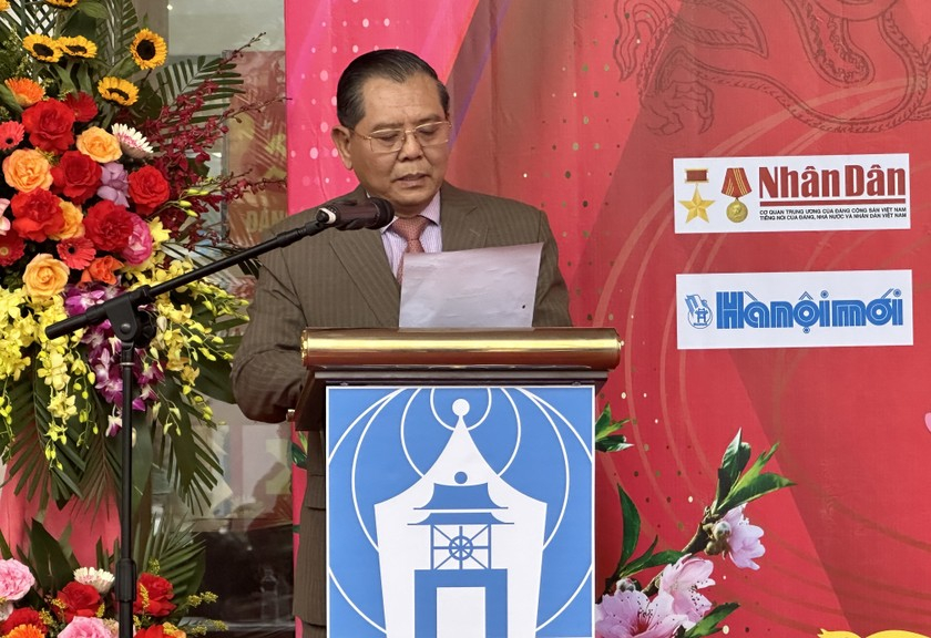 Chủ tịch Hội Nhà báo TP Hà Nội Tô Quang Phán phát biểu bế mạc Hội báo