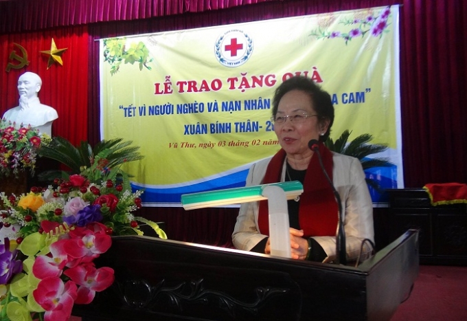 Ph&oacute; Chủ tịch nước Nguyễn Thị Doan ph&aacute;t biểu tại buổi lễ. Ảnh: Trung Du.