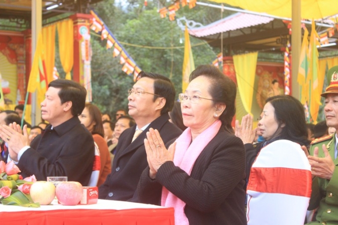 Ph&oacute; Chủ tịch nước Nguyễn Thị Doan tham dự buổi khai lễ.