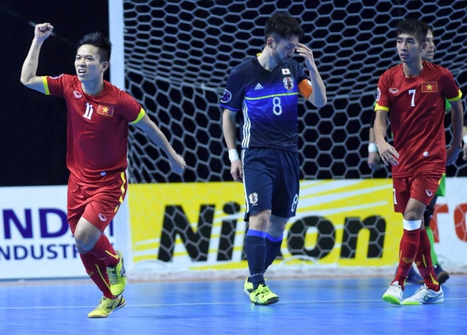 Futsal Việt Nam đ&atilde; biến giấc mơ World Cup th&agrave;nh sự thật - Ảnh Quang Thắng.