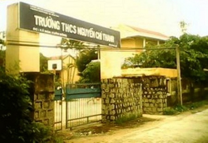 Trường THCS Nguyễn Ch&iacute; Thanh, nơi 3 nữ sinh đến lớp rồi bỏ đi.