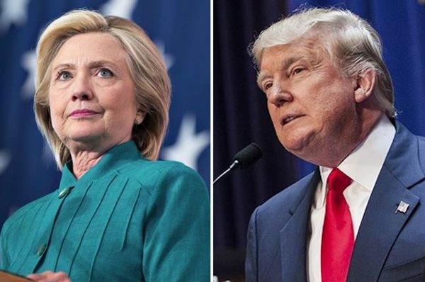 B&agrave; Hillary v&agrave; tỷ ph&uacute; Trump tiếp tục chiến thắng &aacute;p đảo trong bầu cử sơ bộ. (Ảnh: AFP)