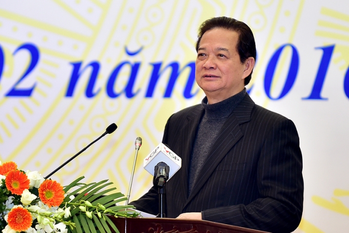 Thủ tướng Ch&iacute;nh phủ Nguyễn Tấn Dũng chỉ đạo hội nghị.
