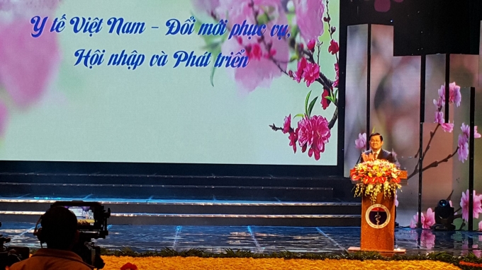 Chủ tịch nước Trương Tấn Sang ph&aacute;t biểu tại buổi lễ. (Ảnh: Thu Hường)