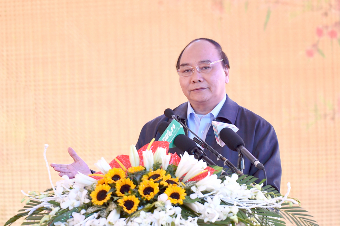 Thủ tướng Nguyễn Xu&acirc;n Ph&uacute;c ph&aacute;t biểu tại lễ khởi động.