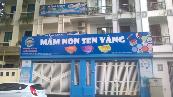 Trường mầm non Sen V&agrave;ng cơ sở 2 thuộc phường Minh Khai. Ảnh: Ho&agrave;ng Duy