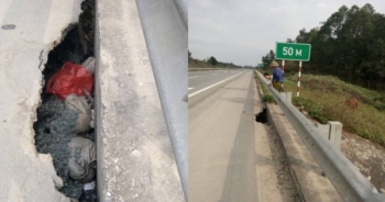 Cao tốc Hà Nội - Lào Cai xuất hiện "vết thương" lớn tại hầm chui