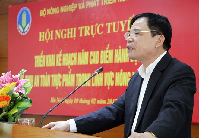 Bộ trưởng N&ocirc;ng nghiệp Nguyễn Xu&acirc;n Cường ph&aacute;t biểu chỉ đạo hội nghị. Ảnh:&nbsp;Thắng Quang.