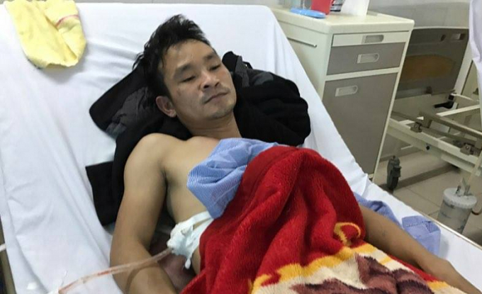 Anh Sơn đang được điều trị t&iacute;ch cực tại bệnh viện đa khoa tỉnh Bắc Ninh.