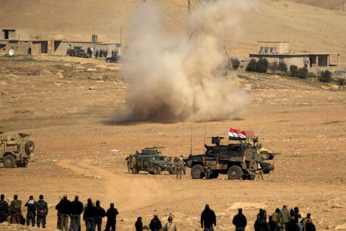 Qu&acirc;n đội Iraq mở đợt tấn c&ocirc;ng v&agrave;o th&agrave;nh tr&igrave; cuối c&ugrave;ng của IS ở Mosul. (Ảnh: Reuters)