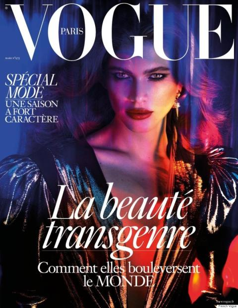 Valentina Sampaio tr&ecirc;n trang b&agrave;i tạp ch&iacute; Vogue Paris trong số ra th&aacute;ng 3