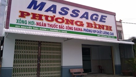 Cơ sở massage Phương B&igrave;nh. (Ảnh: b&aacute;o C&ocirc;ng l&yacute;)