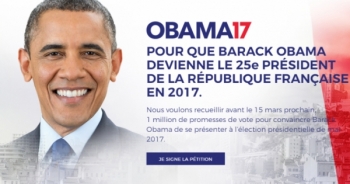 Chuyện thật như đùa: Người Pháp muốn ông Obama tranh cử tổng thống