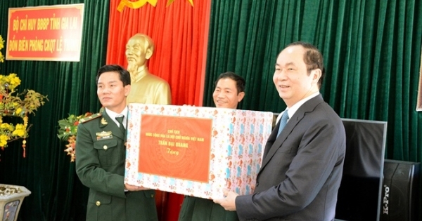 Chủ tịch nước Trần Đại Quang thăm, chúc tết tại Gia Lai