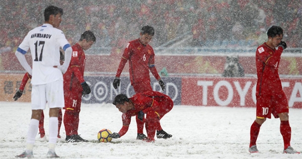 Siêu phẩm "cầu vồng tuyết" của Quang Hải đẹp nhất vòng chung kết U23 Châu Á