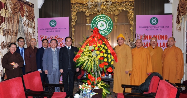 Ban Tôn giáo Chính phủ thăm và chúc tết chư tôn đức Giáo phẩm Giáo hội Phật giáo Việt Nam