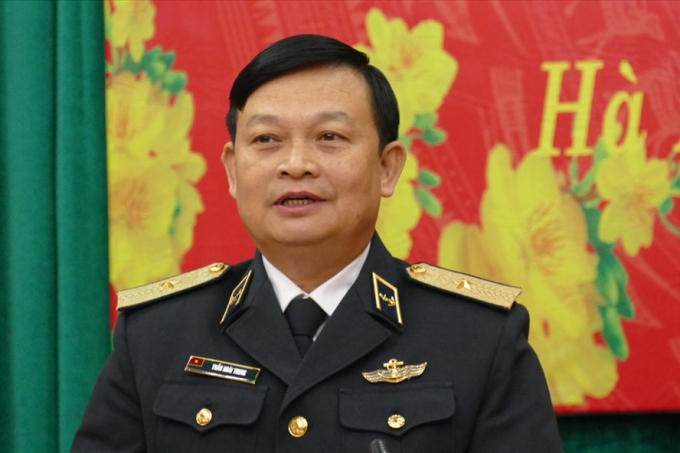 Thiếu tướng Trần Ho&agrave;i Trung, Ch&iacute;nh ủy Qu&acirc;n chủng Hải qu&acirc;n (Ảnh: N.Th&agrave;nh)