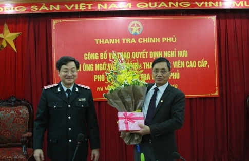 Phó Tổng Thanh tra Chính phủ Ngô Văn Khánh nghỉ hưu từ 1/3