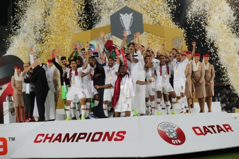 Qatar v&ocirc; địch Asian Cup 2019 với th&agrave;nh t&iacute;ch to&agrave;n thắng (Ảnh: AFC).