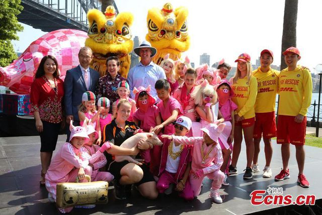 Kh&ocirc;ng kh&iacute; đ&oacute;n Tết Kỷ Hợi của cộng đồng người Hoa tại Sydney, Australia. (Ảnh: China News Service)
