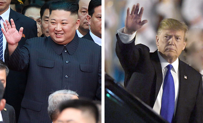 Chủ tịch Kim Jong-un v&agrave; Tổng thống Donald Trump đến H&agrave; Nội h&ocirc;m qua 26.2.