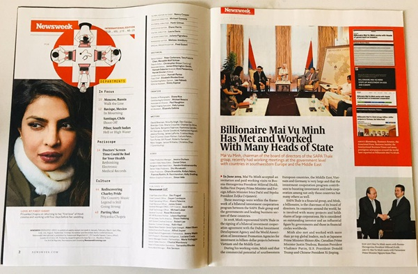 Tỷ phú Mai Vũ Minh được tạp chí danh tiếng thế giới Newsweek vinh danh