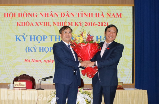 Ông Nguyễn Đức Vượng giữ chức Phó Chủ tịch UBND tỉnh Hà Nam