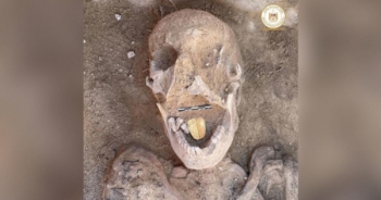 Phát hiện các xác ướp có lưỡi bằng vàng tại Ai Cập