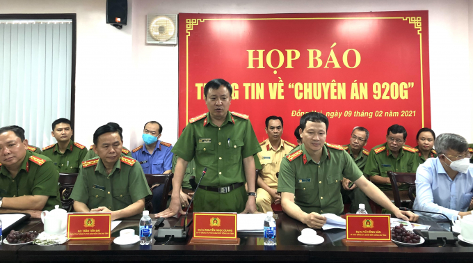 Đại tá Nguyễn Ngọc Quang, Phó Giám đốc Công an tỉnh Đồng Nai, Thủ trưởng cơ quan CSĐT thuật lại diễn biến quá trình thực hiện chuyên án.