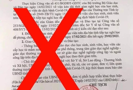 Thái Nguyên: Truy tìm người giả mạo quyết định của Chủ tịch tỉnh về việc cho nghỉ học tránh dịch Covid-19