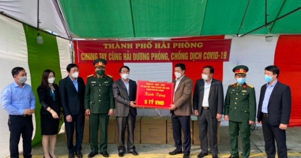 Hải Phòng hỗ trợ tỉnh Hải Dương 5 tỉ đồng để phục vụ công tác phòng chống dịch Covid-19