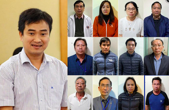 Những đối tượng đã bị cơ quan Cảnh sát điều tra khởi tố trong vụ án Việt Á. Ảnh: Bộ Công an
