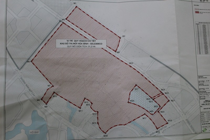 Đồ án Quy hoạch chi tiết KĐTM Hoà Bình – Geleximco có diện tích đất ở vượt 268% so với diện tích đất ở theo đồ án Điều chỉnh quy hoạch chung TP Hoà Bình đến 2035.