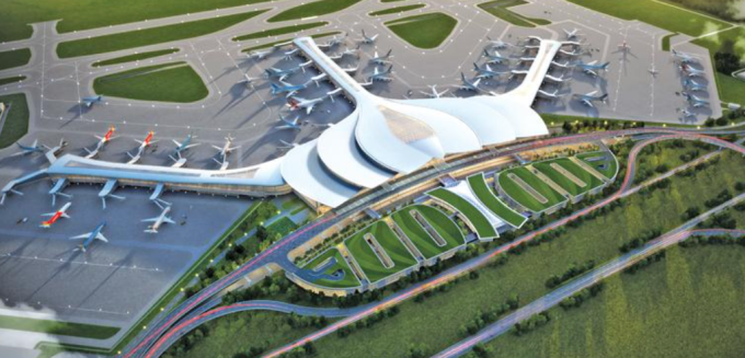 Mô phỏng dự án sân bay Long Thành.
