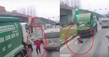Video: Người đàn ông bị cuốn vào gầm xe chở rác, hình ảnh sau đó khiến nhiều người "bị sốc"