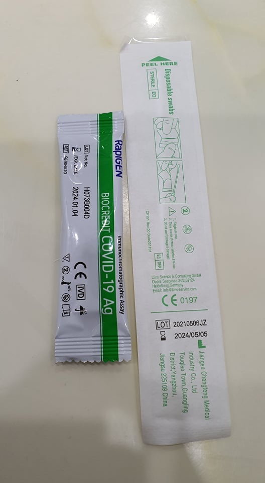 Loại kit test của Hàn Quốc này mỗi nhà thuốc bán một giá từ 55.000 đồng tới 85.000 đồng/bộ (Ảnh: An Nhiên).